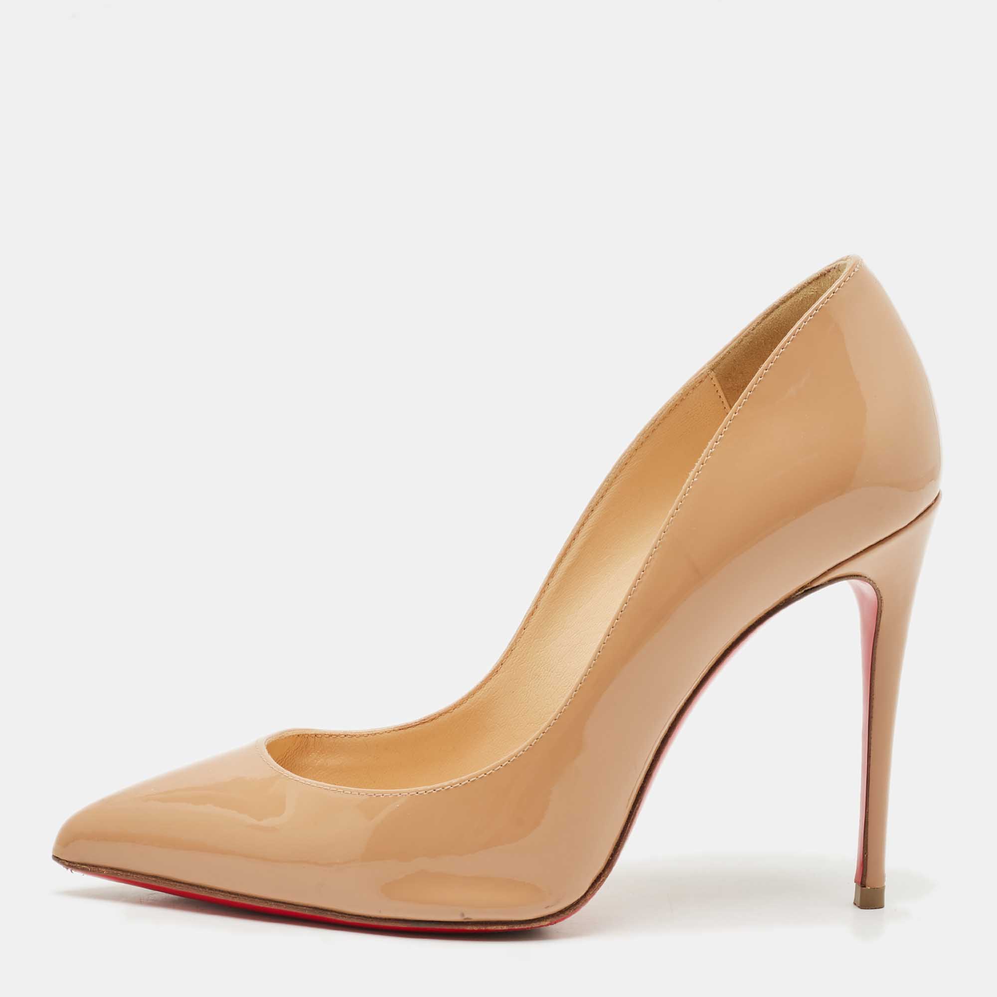 

Christian Louboutin Beige Patent Leather Pigalle Pumps Size