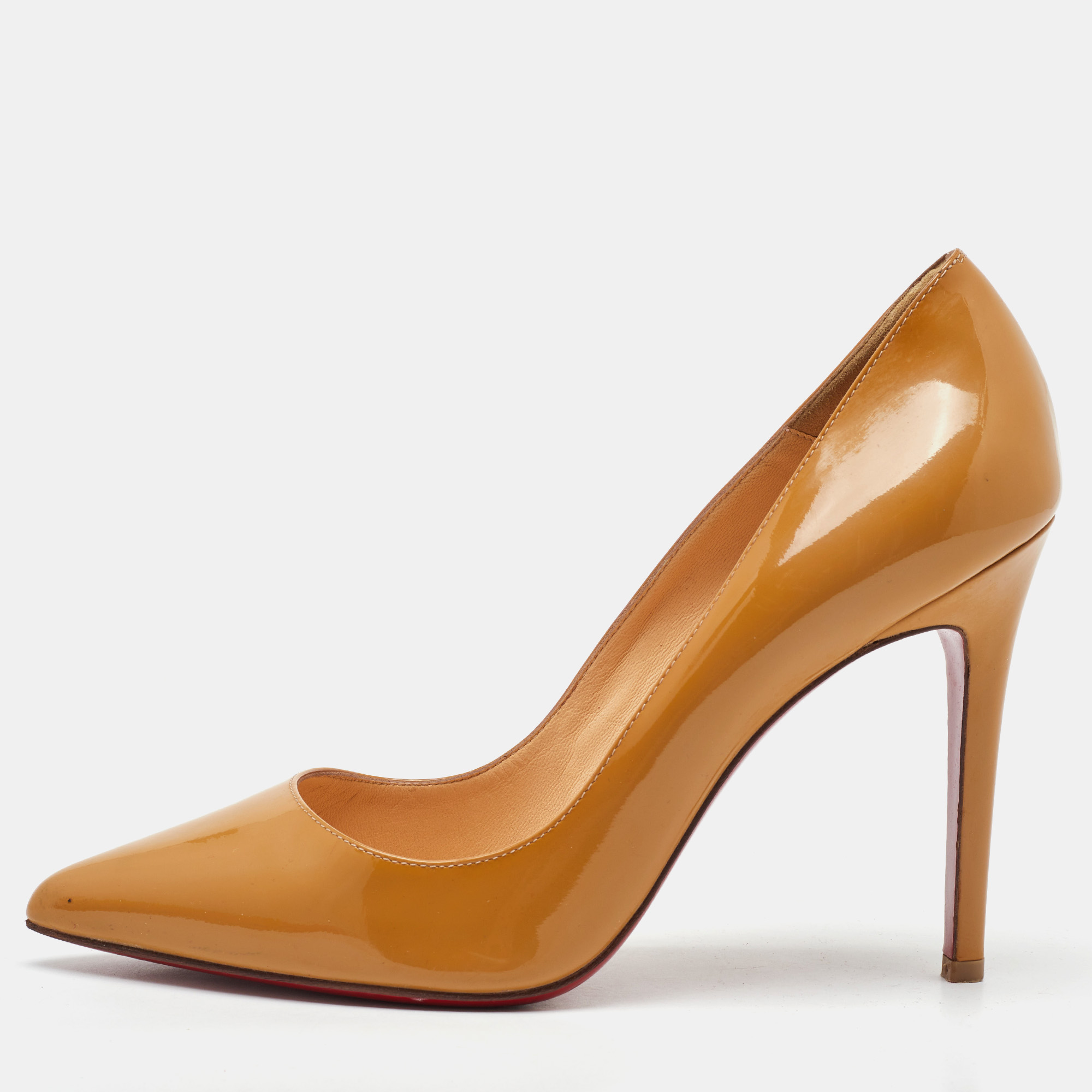 

Christian Louboutin Beige Patent Leather Pigalle Pumps Size