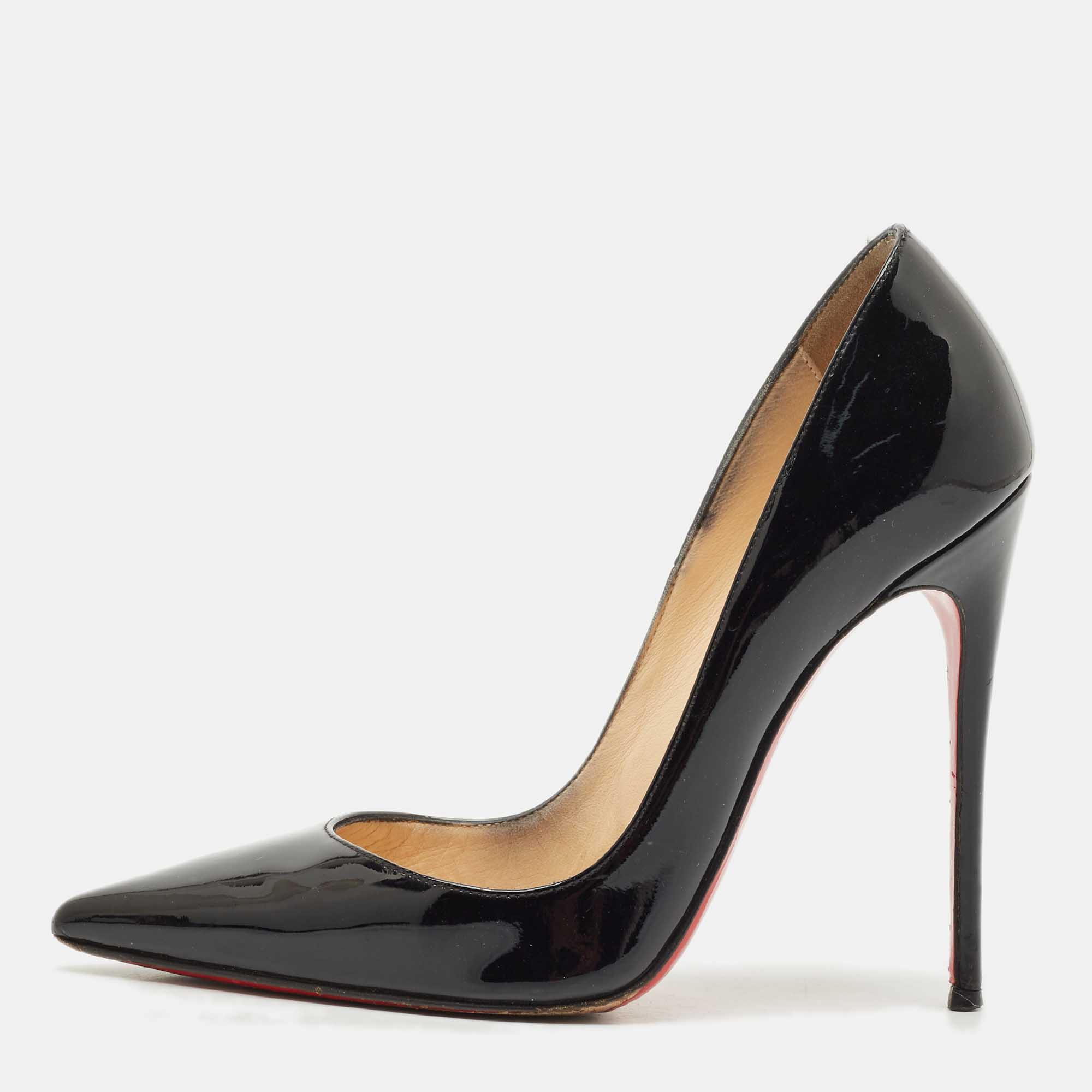 

Christian Louboutin Black Patent Leather So Kate Pointed Toe Pumps Size
