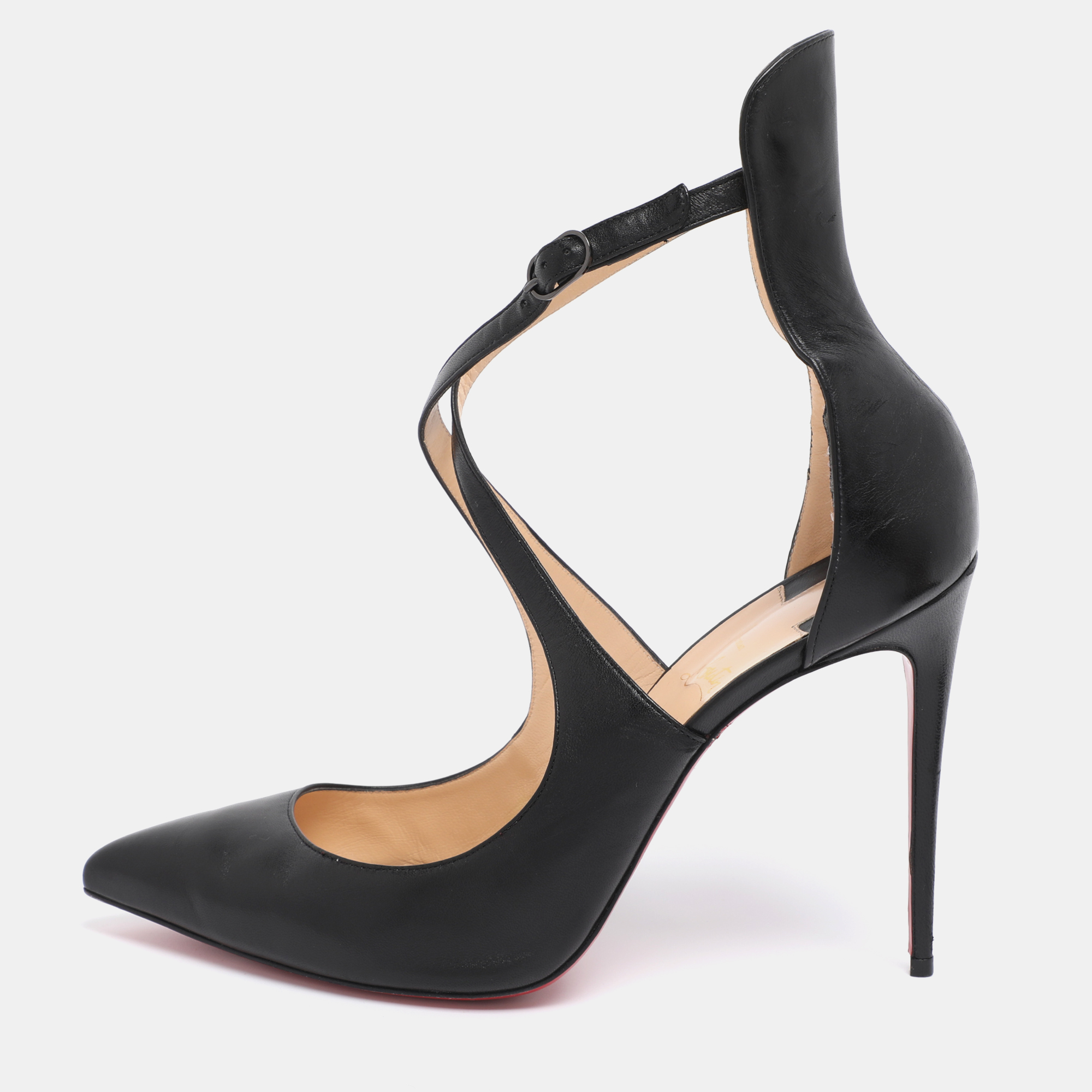 

Christian Louboutin Black Leather Marlenarock Pumps Size