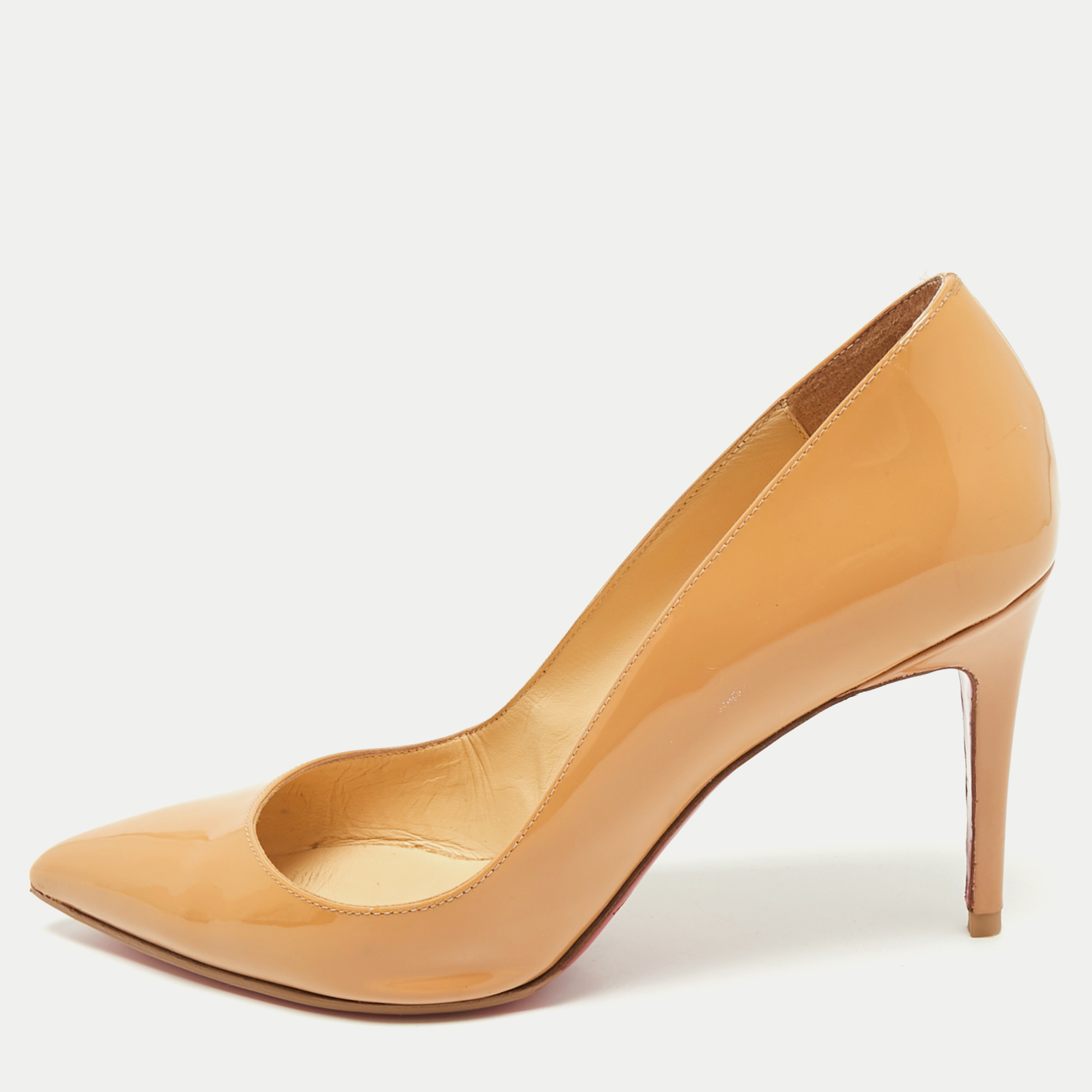 

Christian Louboutin Beige Patent Leather Pigalle Pumps Size