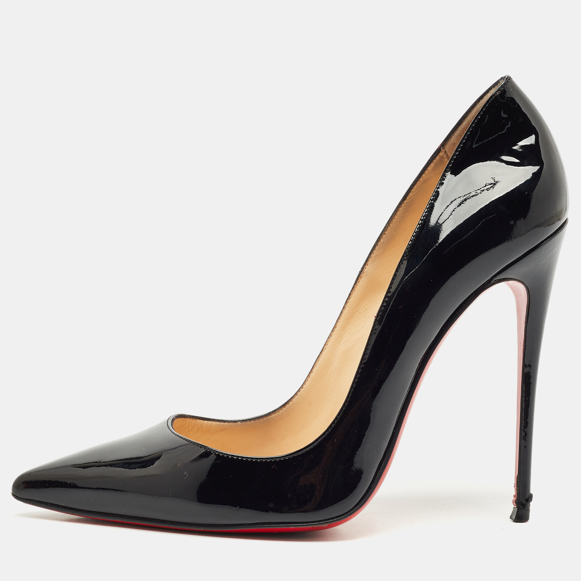 

Christian Louboutin Black Patent Leather So Kate Pumps Size