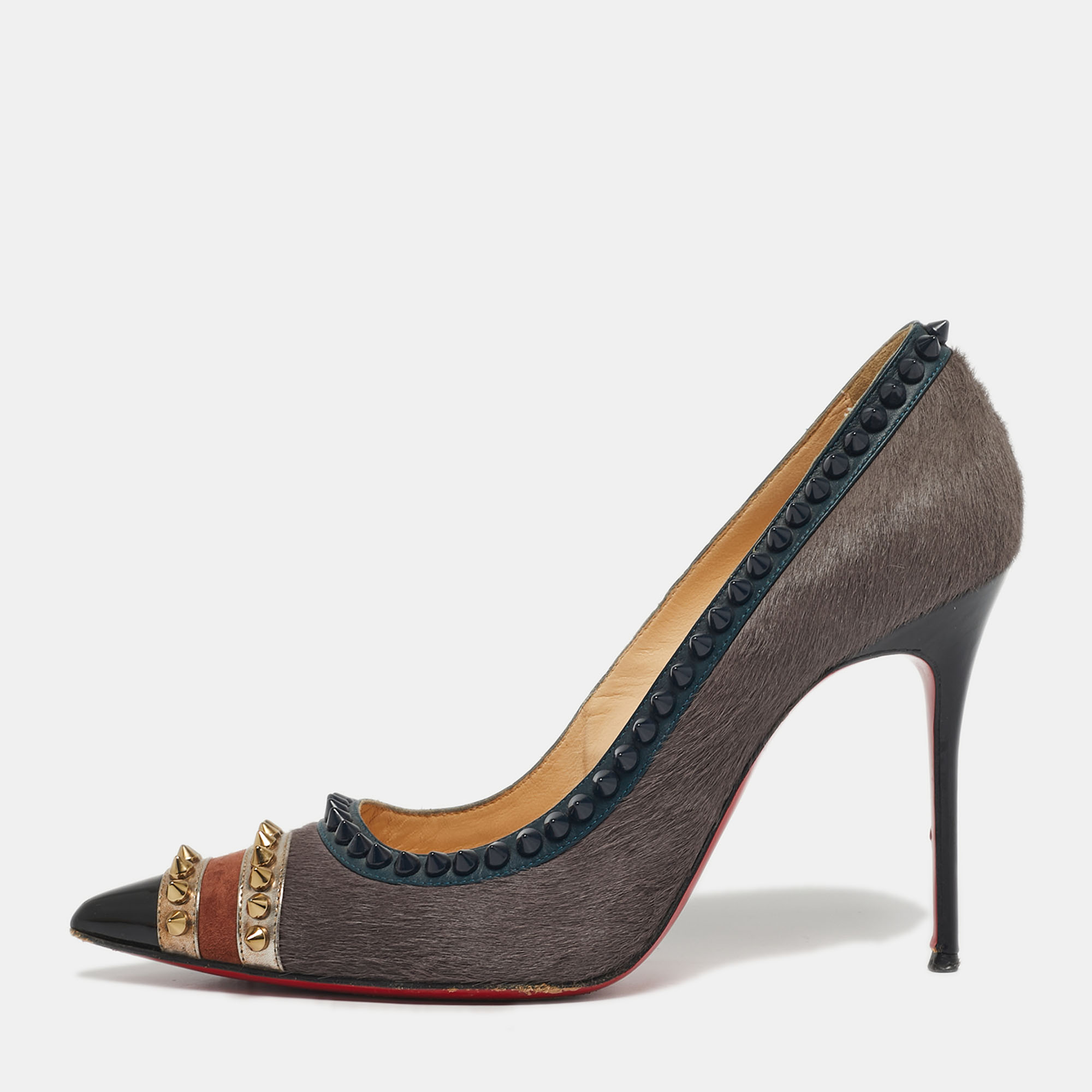

Christian Louboutin Multicolor Calfhair and Leather Malabar Hill Pumps Size