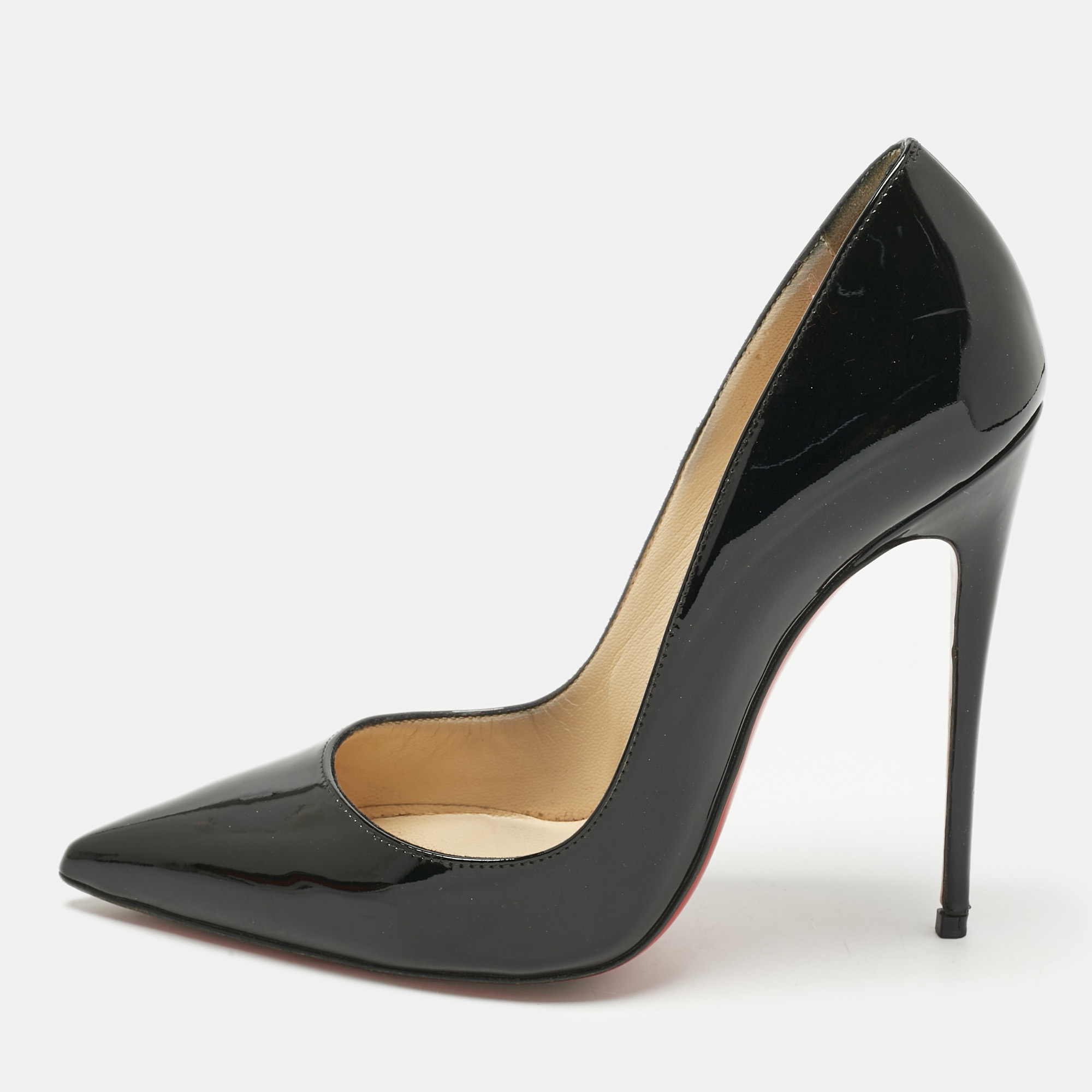 

Christian Louboutin Black Patent Leather So Kate Pumps Size