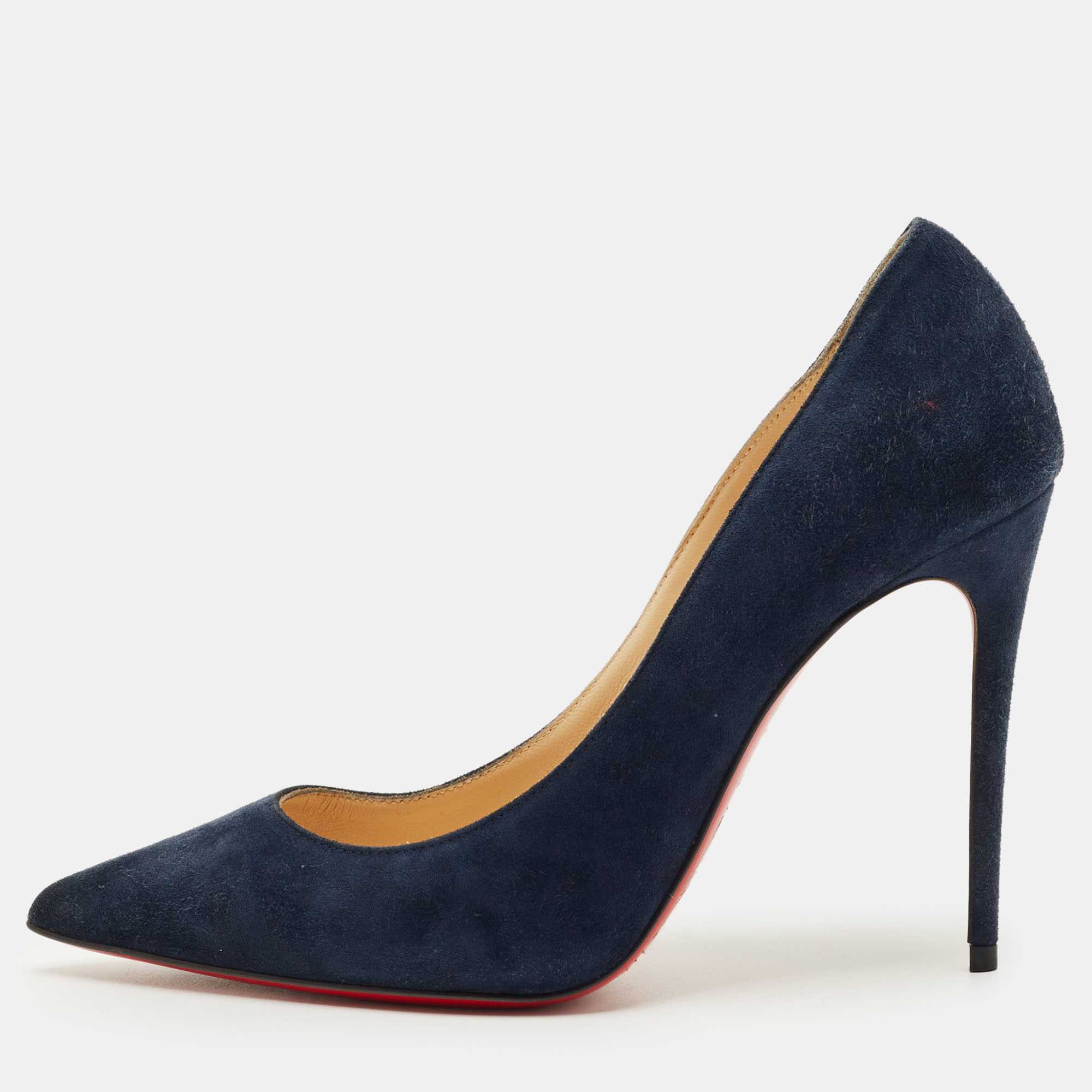 

Christian Louboutin Navy Blue Suede So Kate Pumps Size