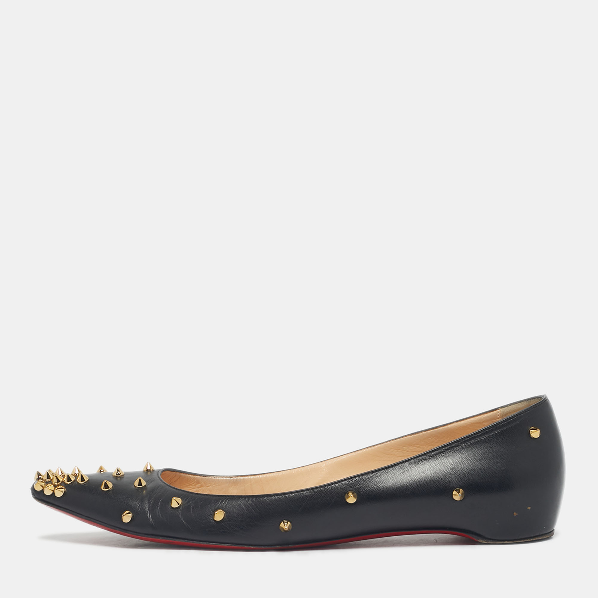 

Christian Louboutin Black Leather Malabar Hill Ballet Flats Size