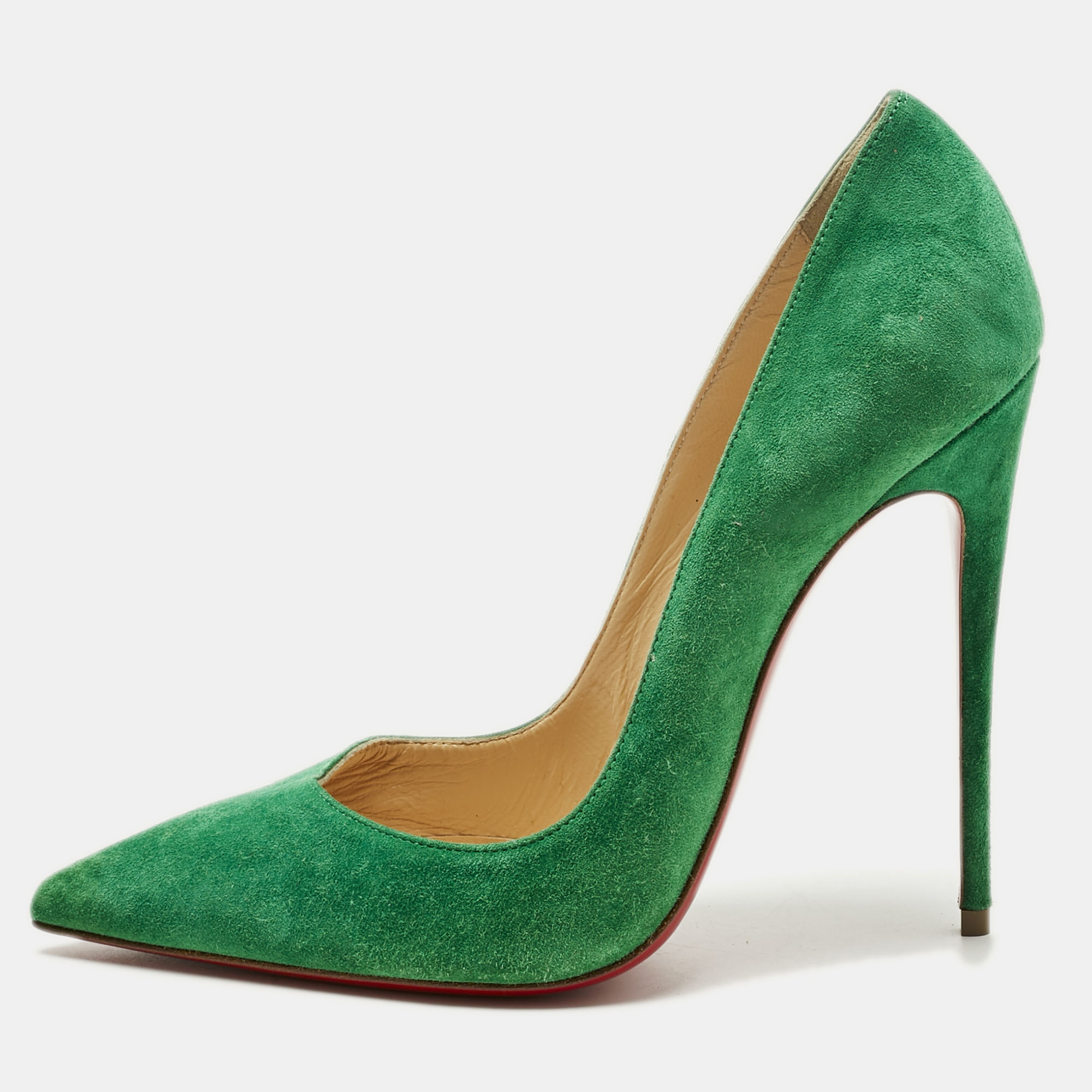 

Christian Louboutin Green Suede So Kate Pumps Size