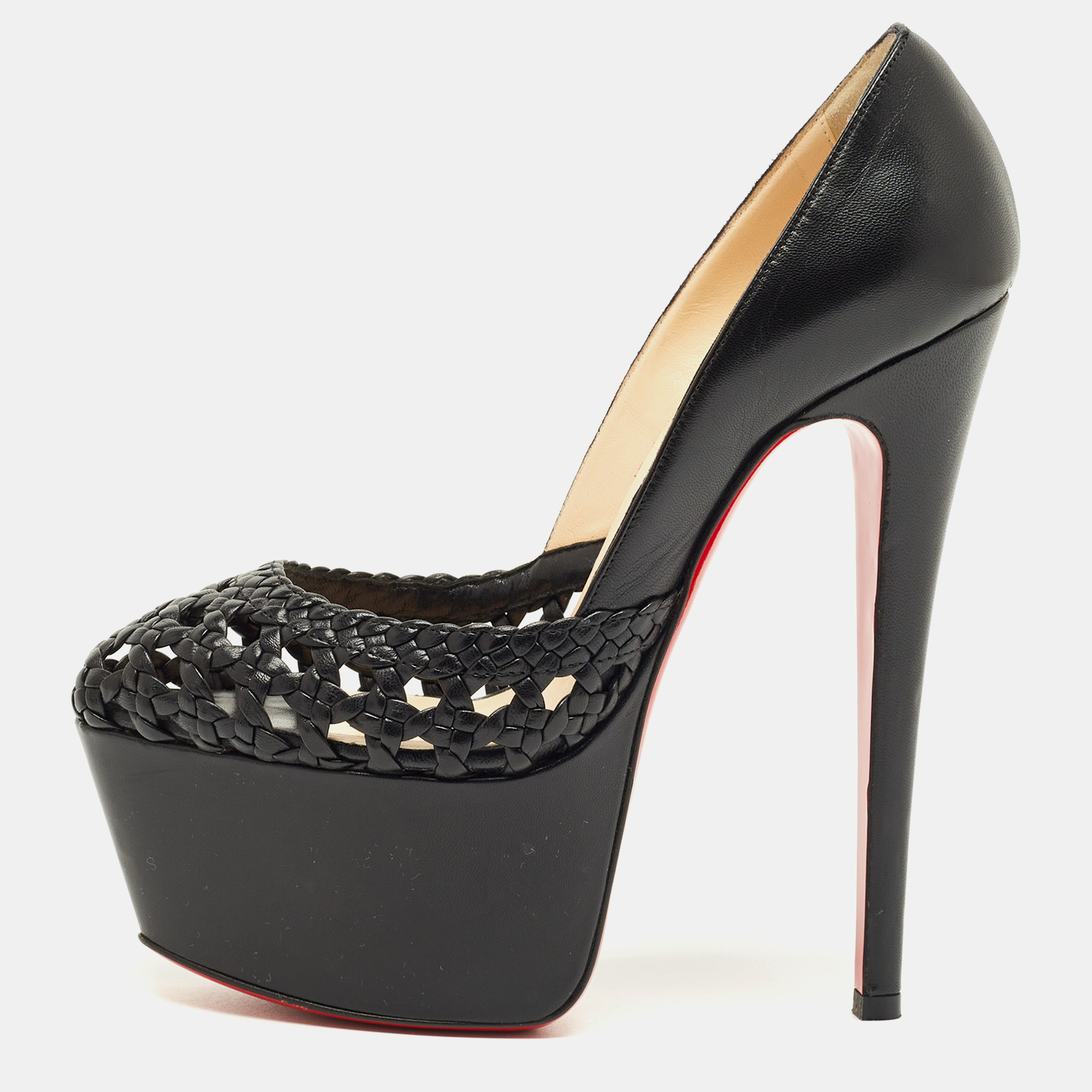 

Christian Louboutin Black Leather Votre Altesse Pumps Size