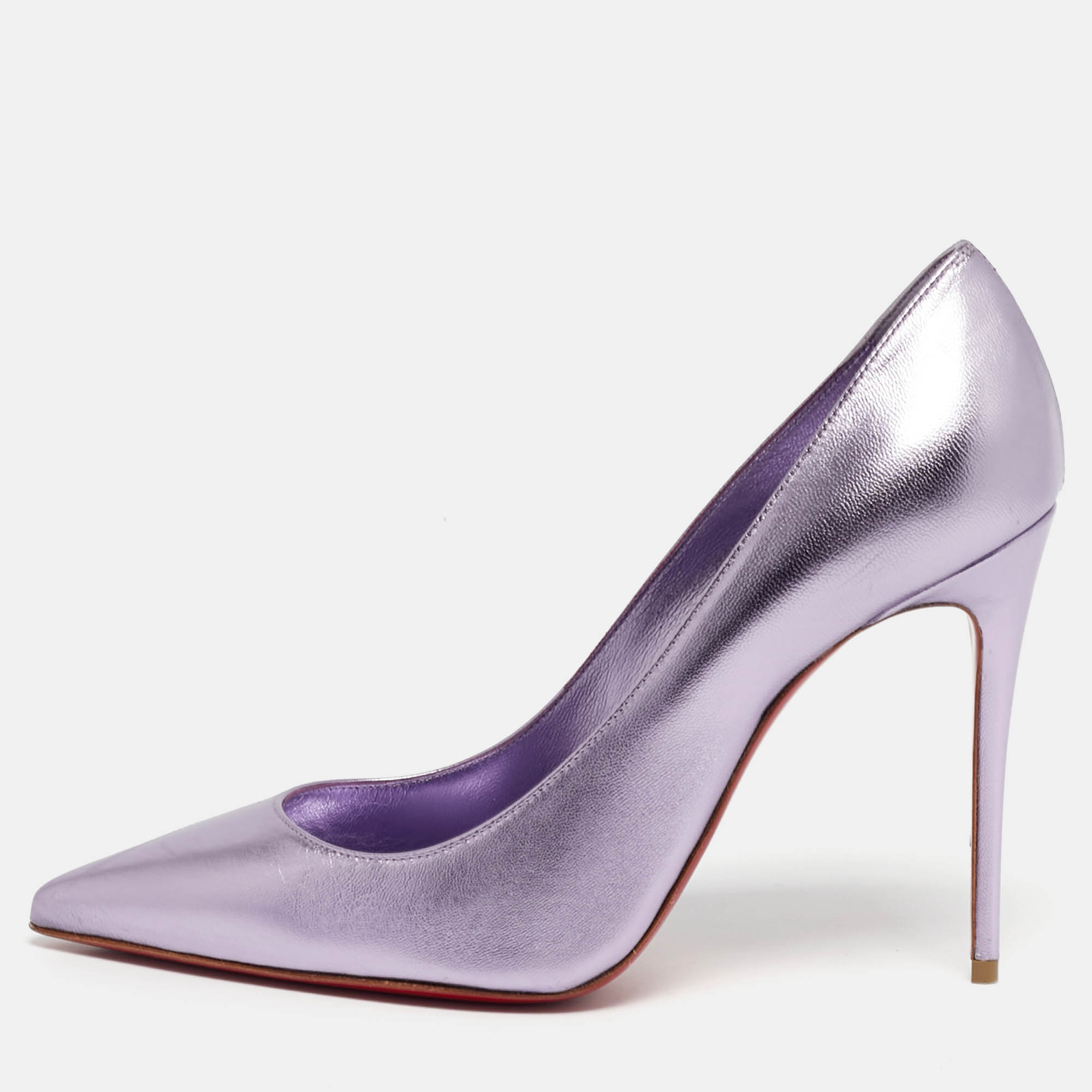 

Christian Louboutin Kate Size  Metallic Leather Pumps