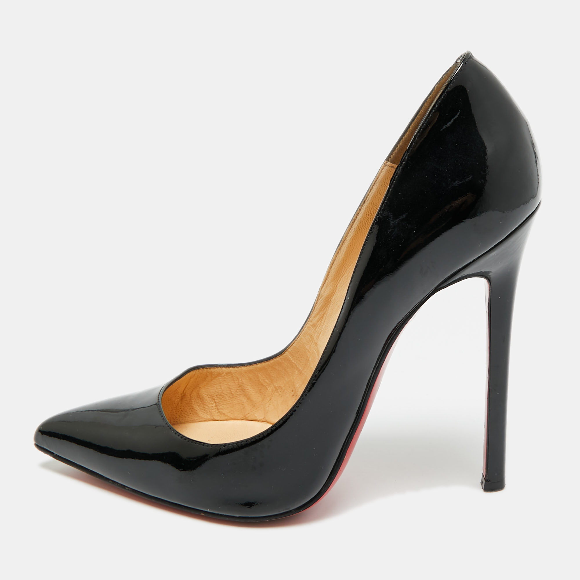 

Christian Louboutin Pigalle Size  Black Patent Leather Pumps