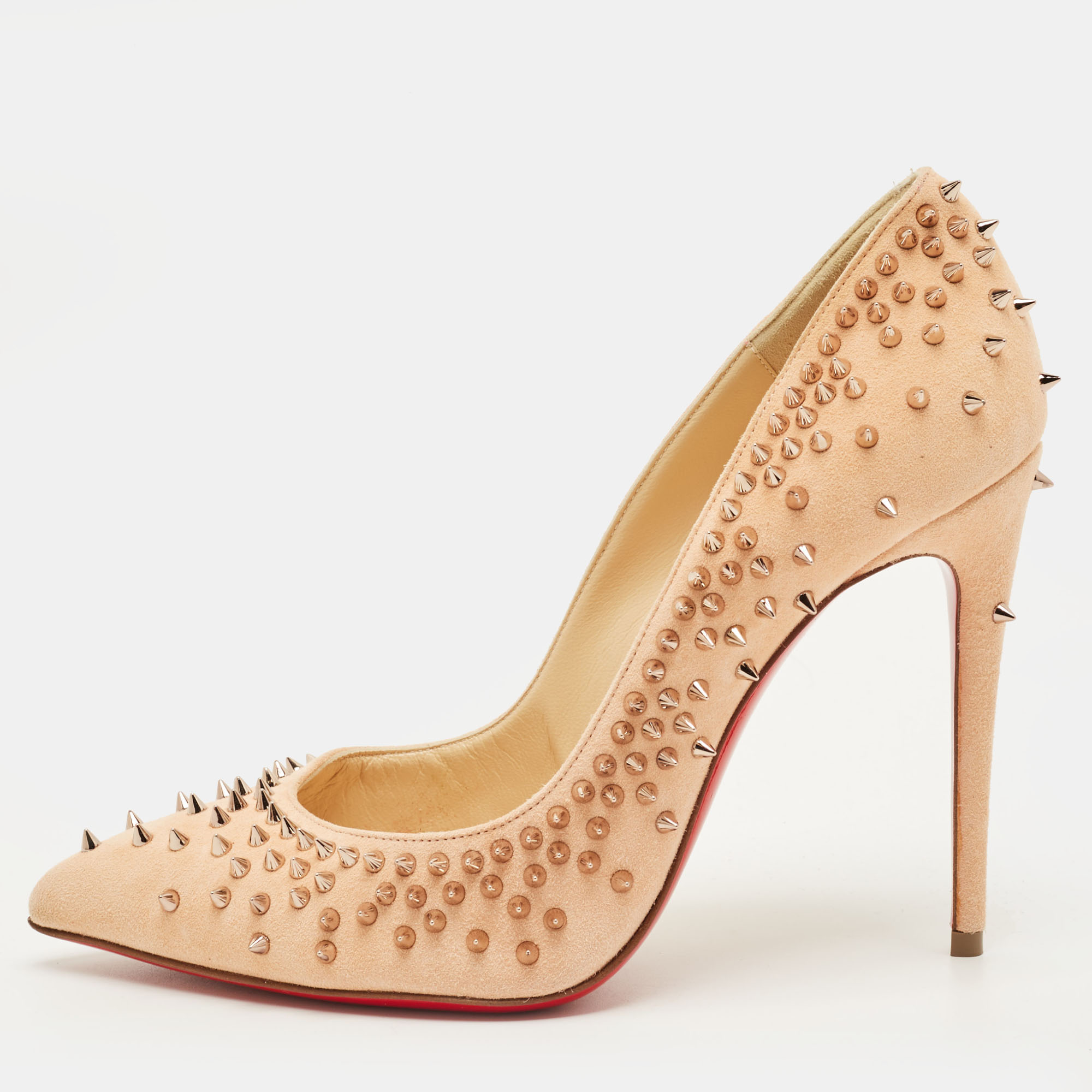 

Christian Louboutin Escarpic Size  Beige Suede Pumps