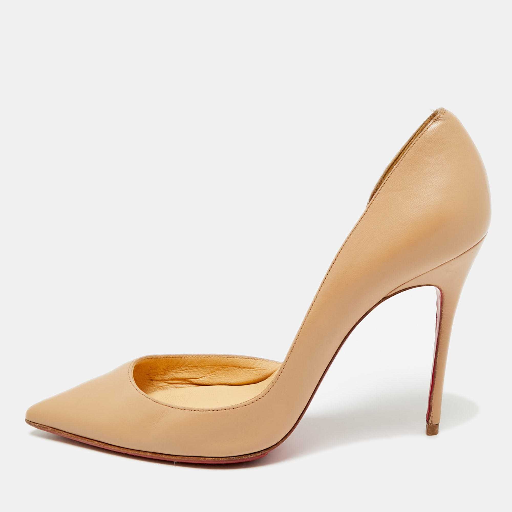 

Christian Louboutin Iriza Size  Beige Leather Pumps