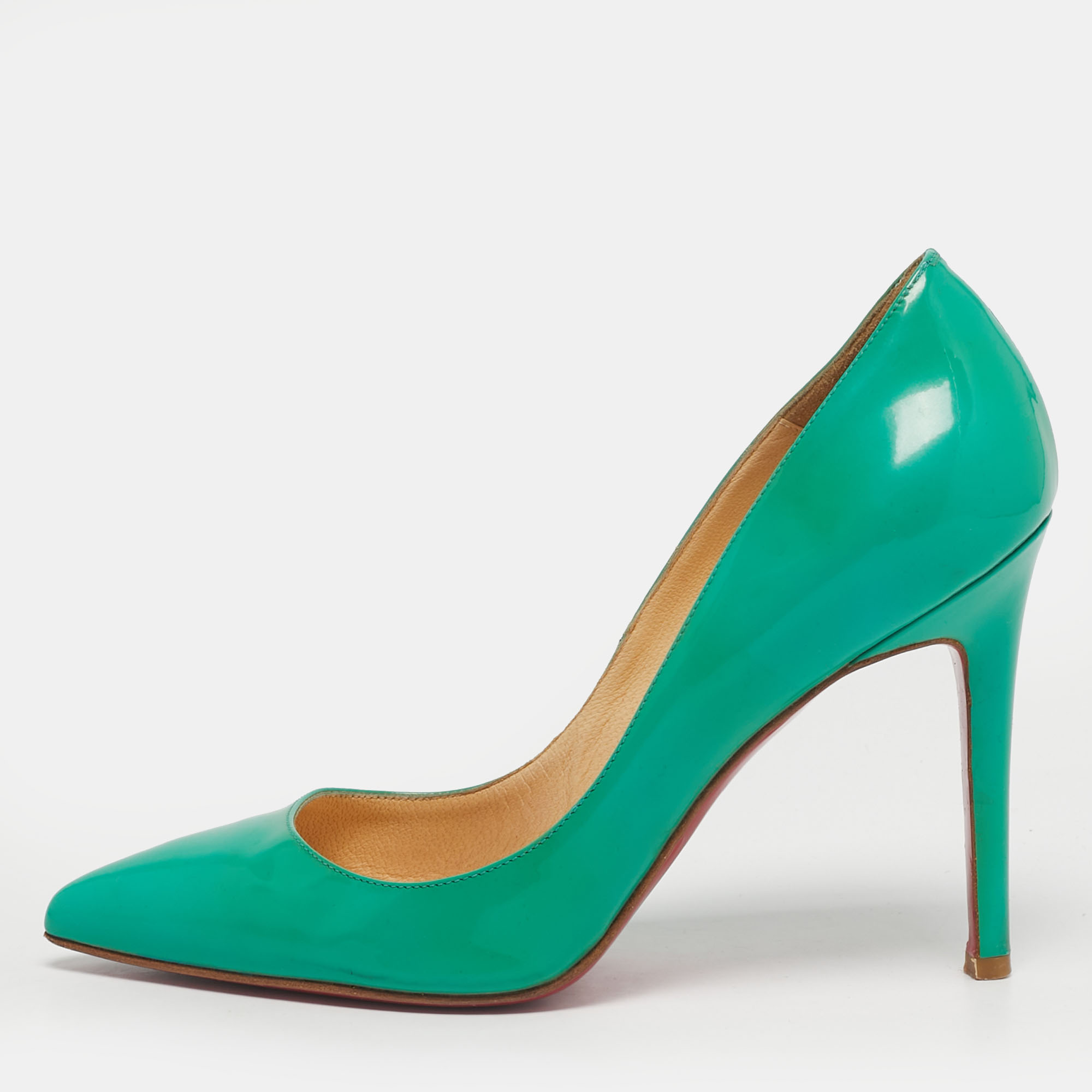 

Christian Louboutin Pigalle Size  Green Patent Leather Pumps