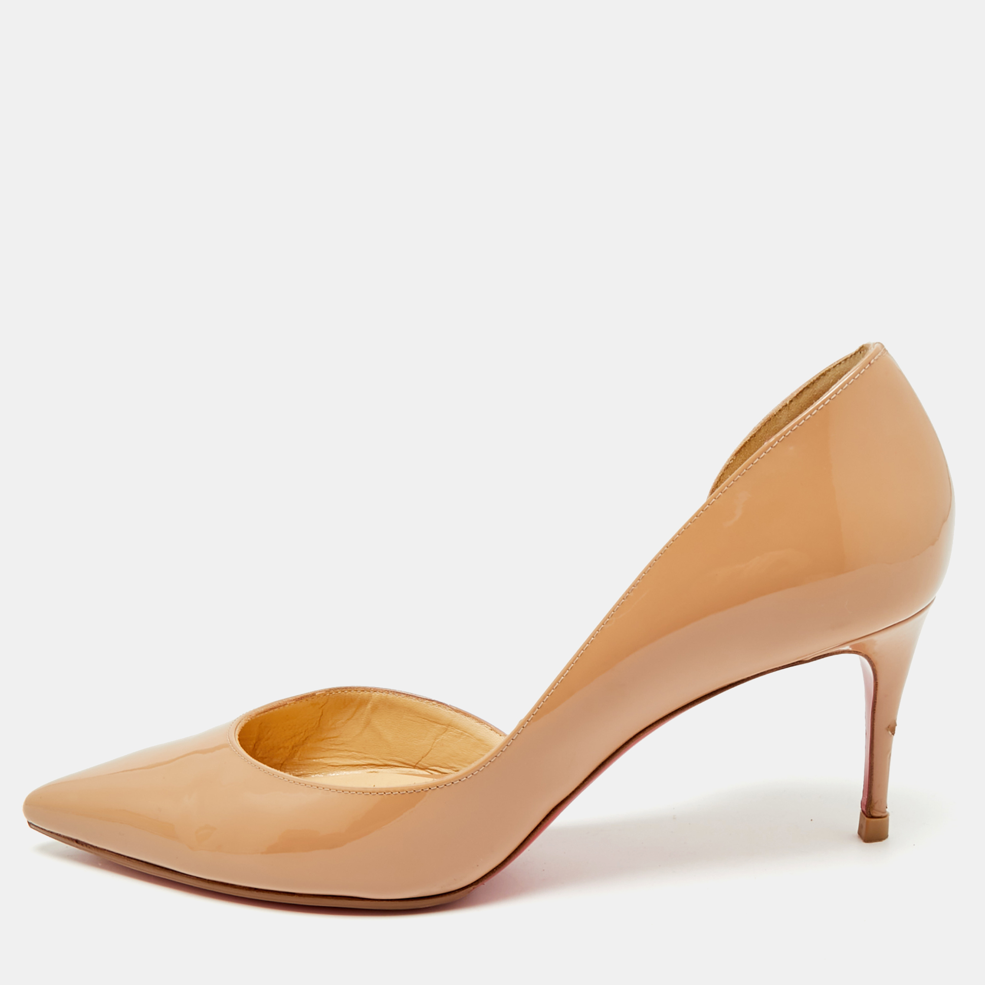 

Christian Louboutin Iriza Size  Beige Leather Pumps