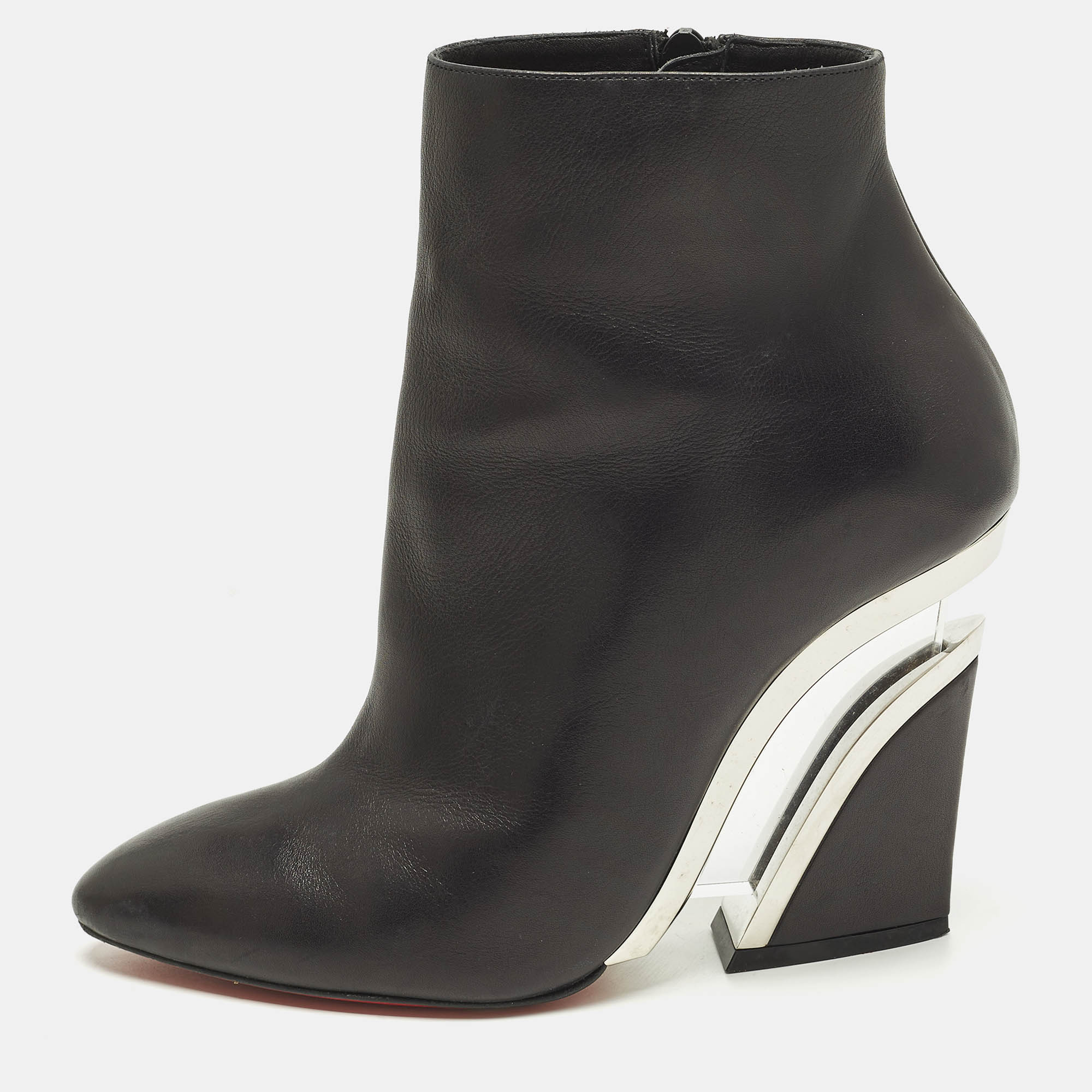 

Christian Louboutin Levitibootie Size  Black Leather Ankle Boots