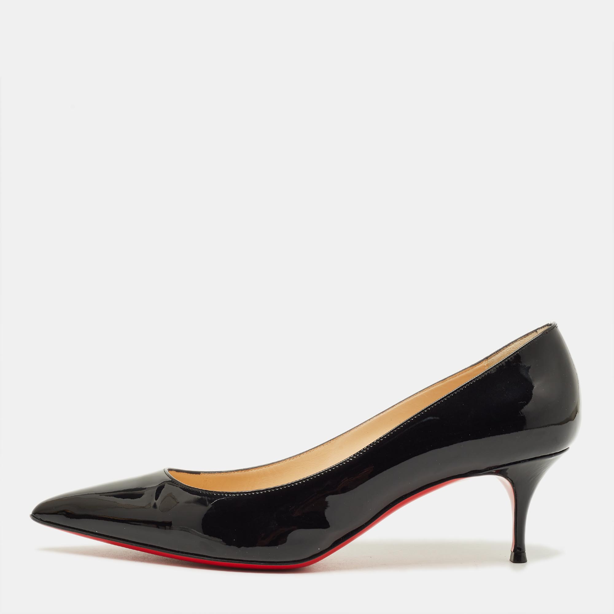 

Christian Louboutin Kate Size  Black Patent Leather Pumps