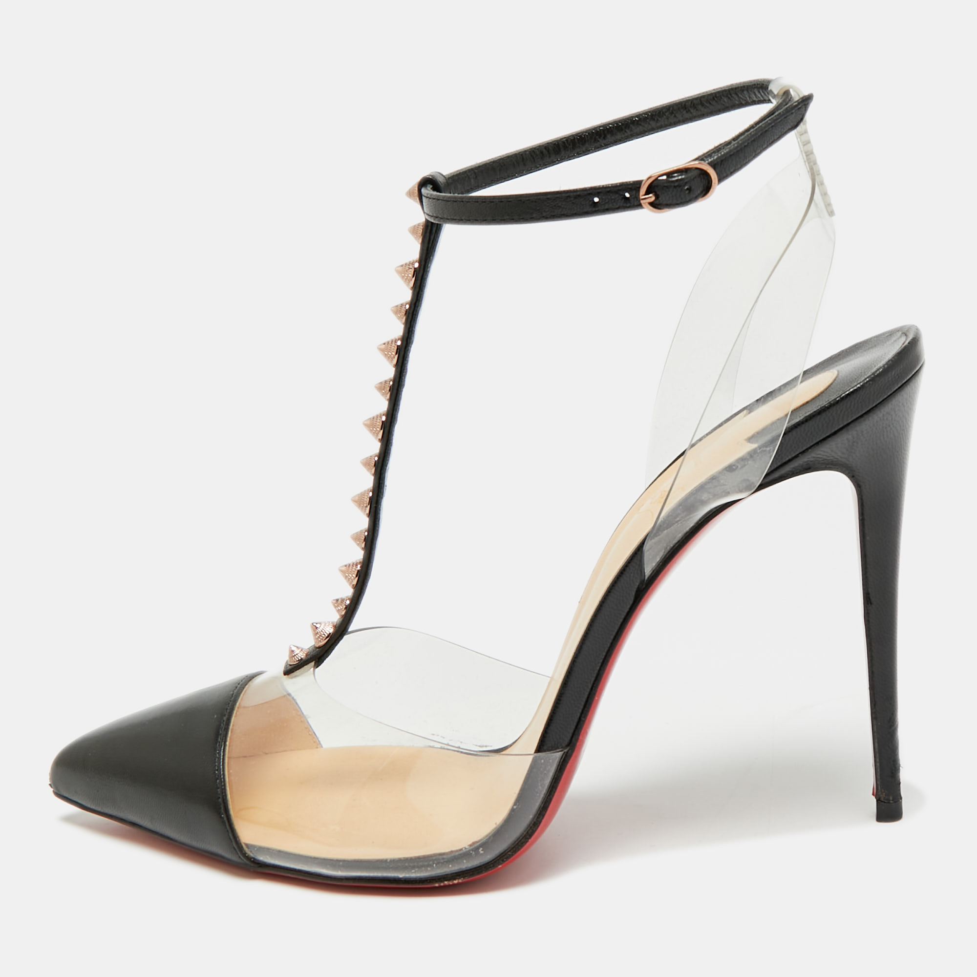 

Christian Louboutin Nosy Size  Transparent/Black Leather and PVC Pumps