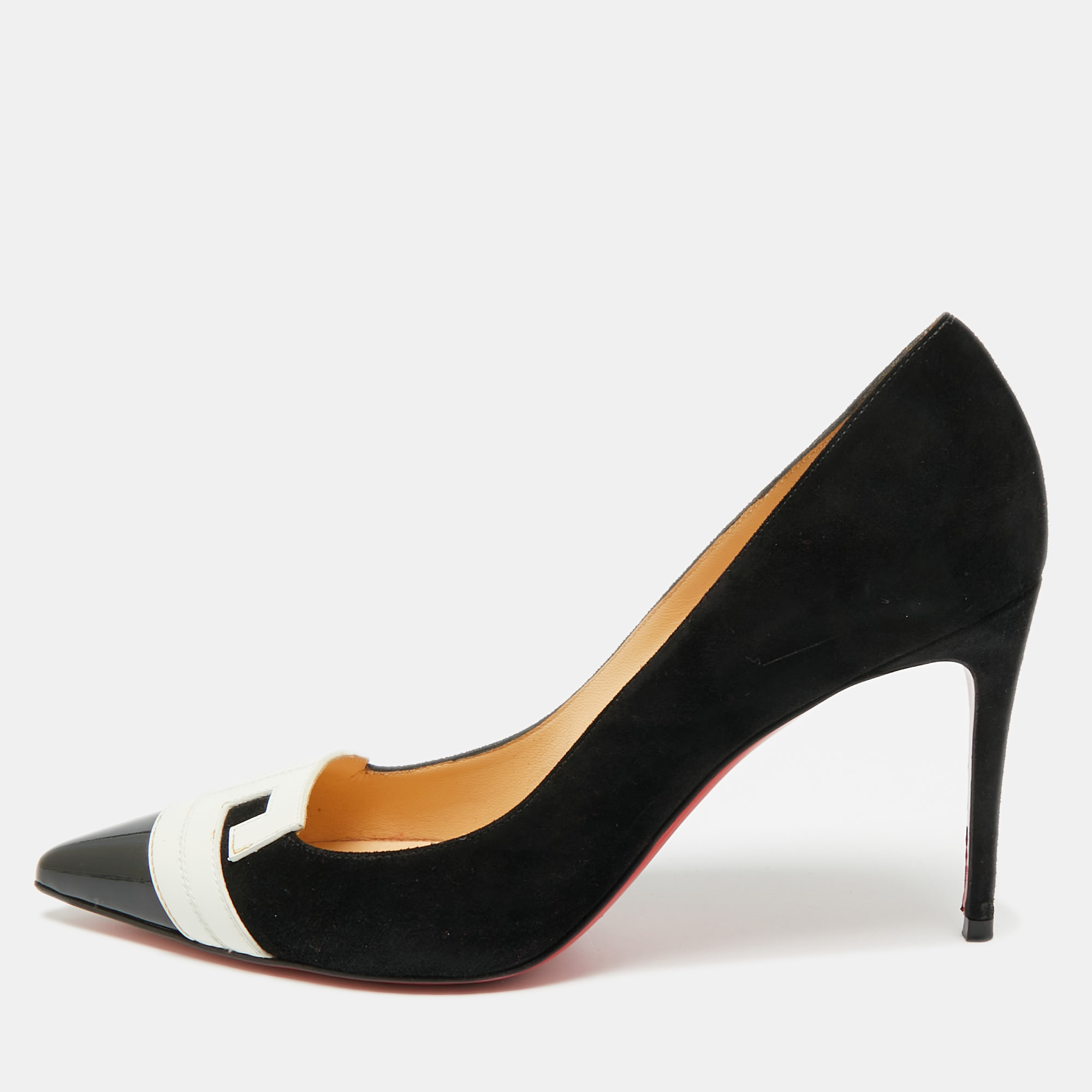 

Christian Louboutin Hao Size  Black Leather and Suede Pumps