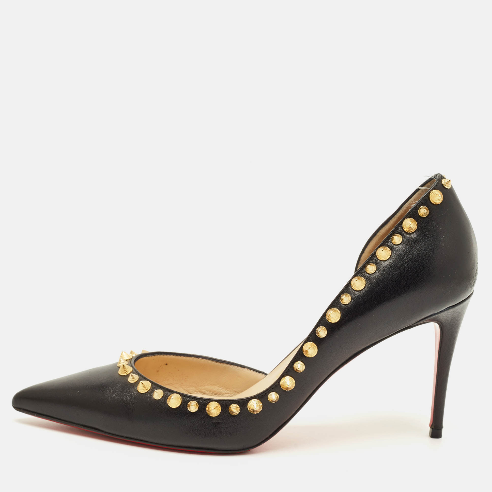 

Christian Louboutin Irishell Size  Black Leather D'orsay Pumps