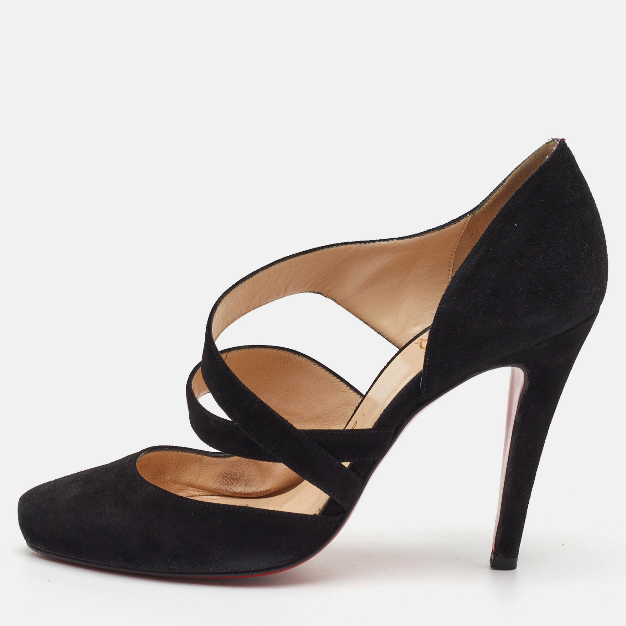 

Christian Louboutin Citoyenne 100 Size  Black Suede Pumps