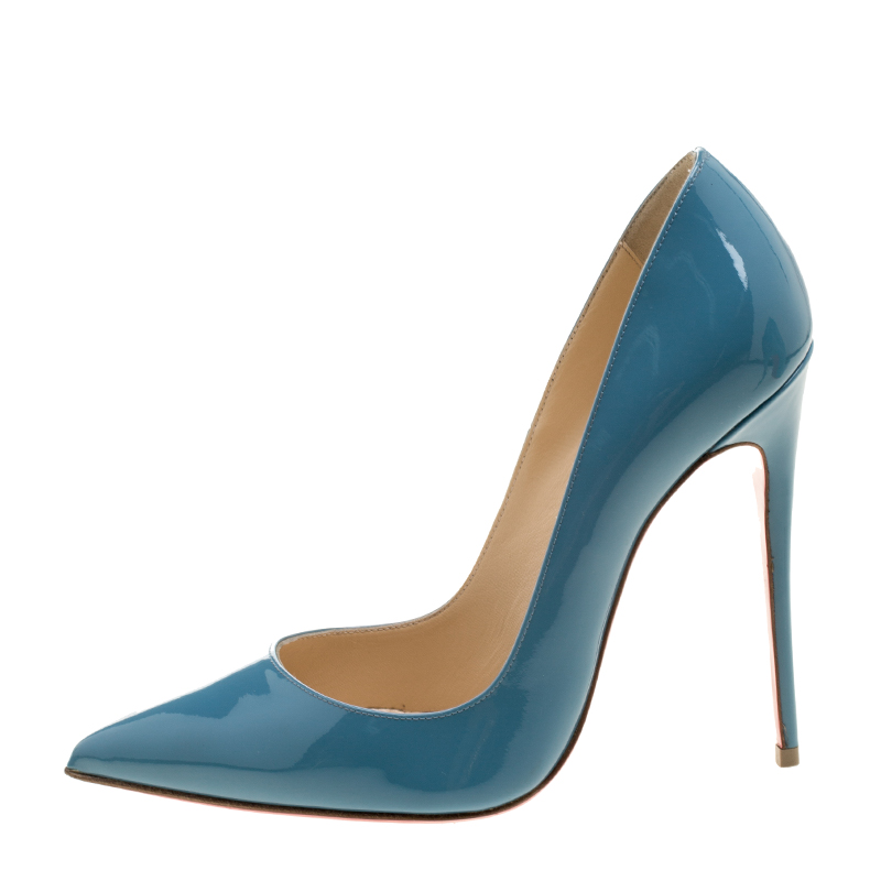 light blue louboutin heels