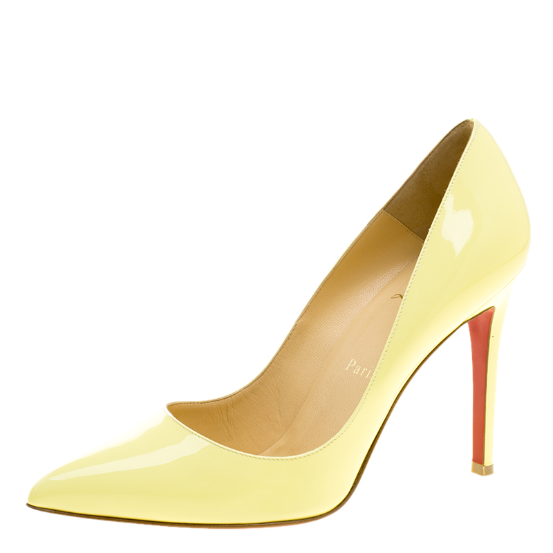 Buy Christian Louboutin Yellow Patent Leather Pigalle Christian Louboutin Pumps | Sale 49% im Online Shop