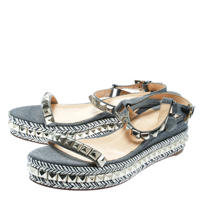 louboutin blue sandals