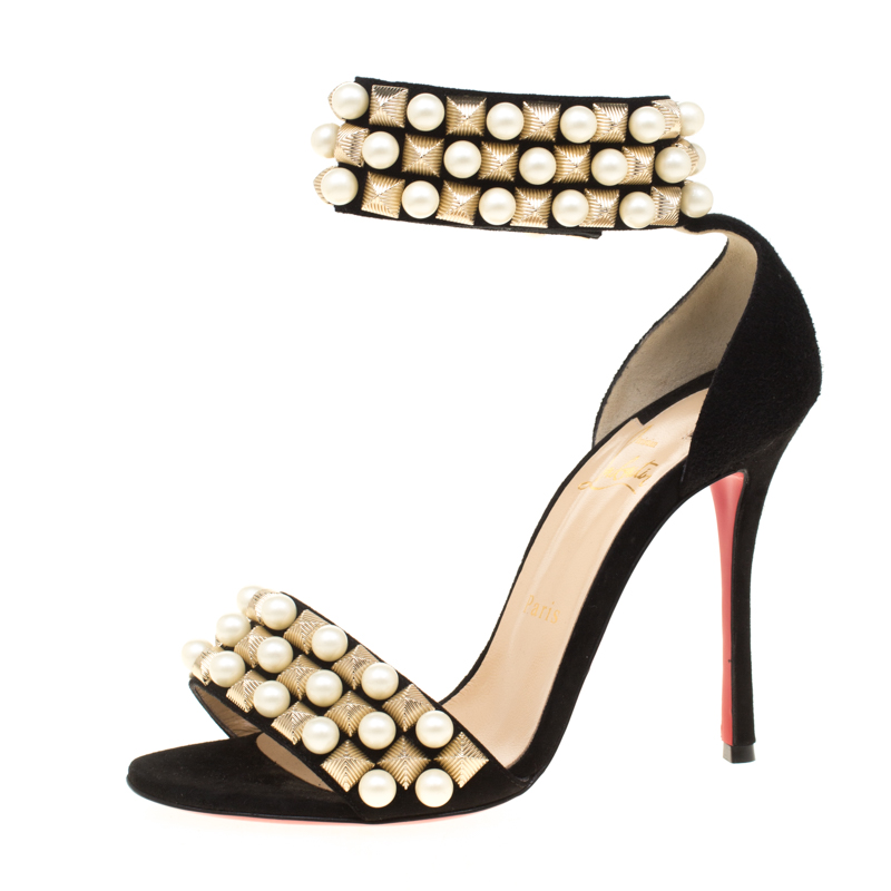 black open toe louboutin