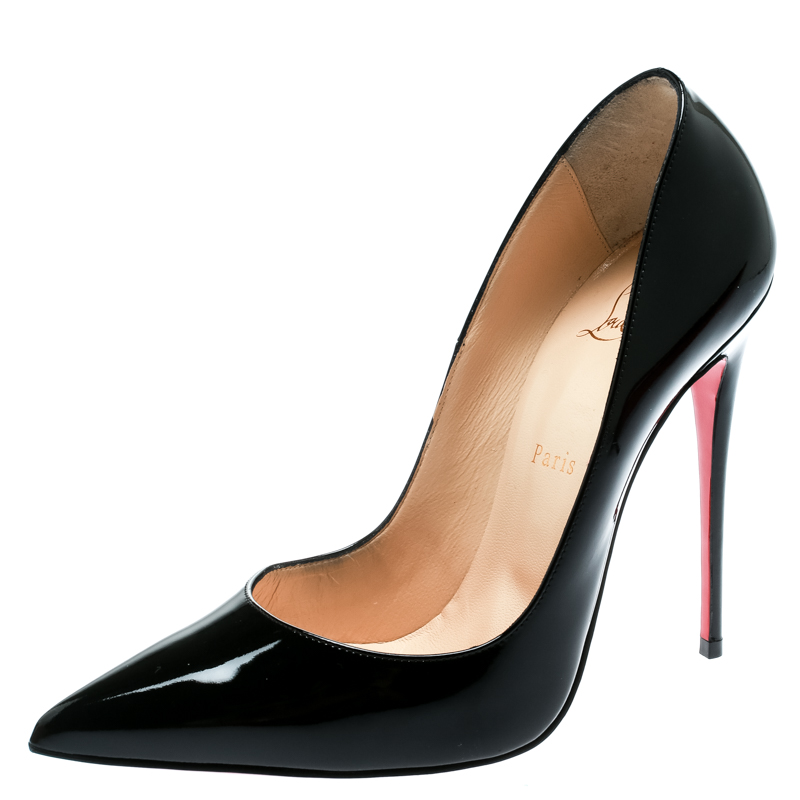 Christian Louboutin Black Patent Leather So Kate Pointed