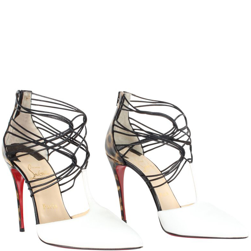 

Christian Louboutin Multicolor Colorblock Patent Leather Strappy Sandals Size