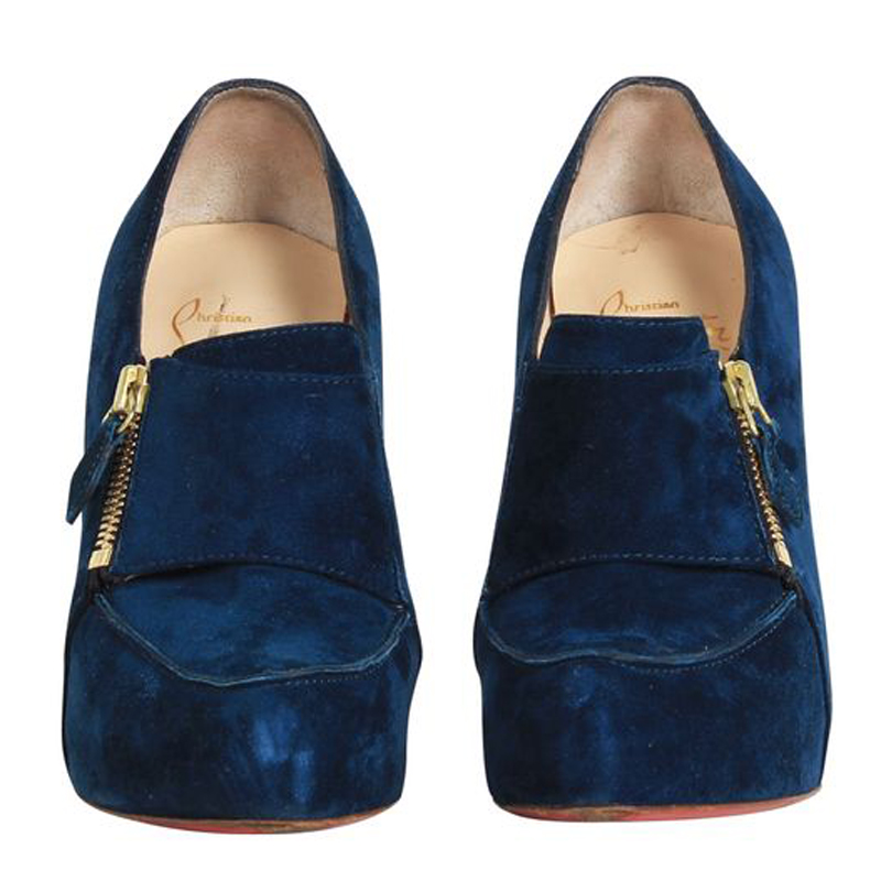 

Christian Louboutin Blue Lapono Suede Pumps Size