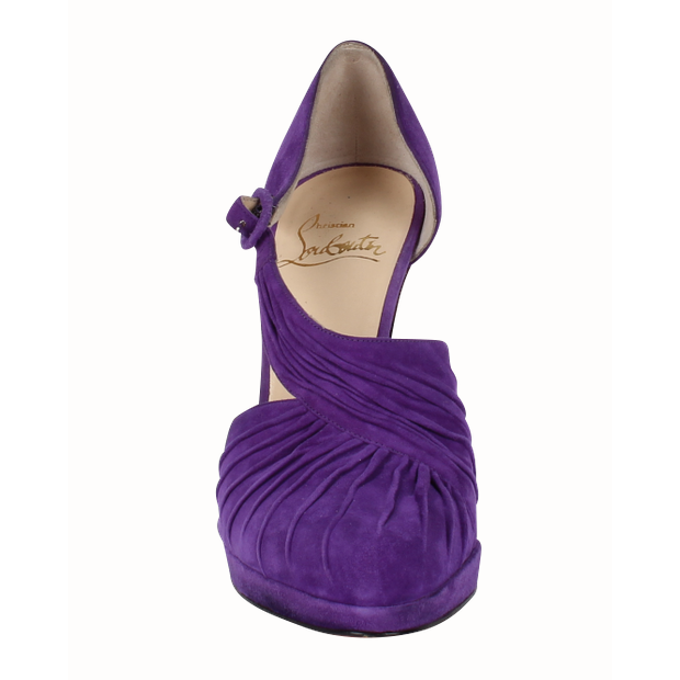 

Christian Louboutin Purple Suede Sandals Size