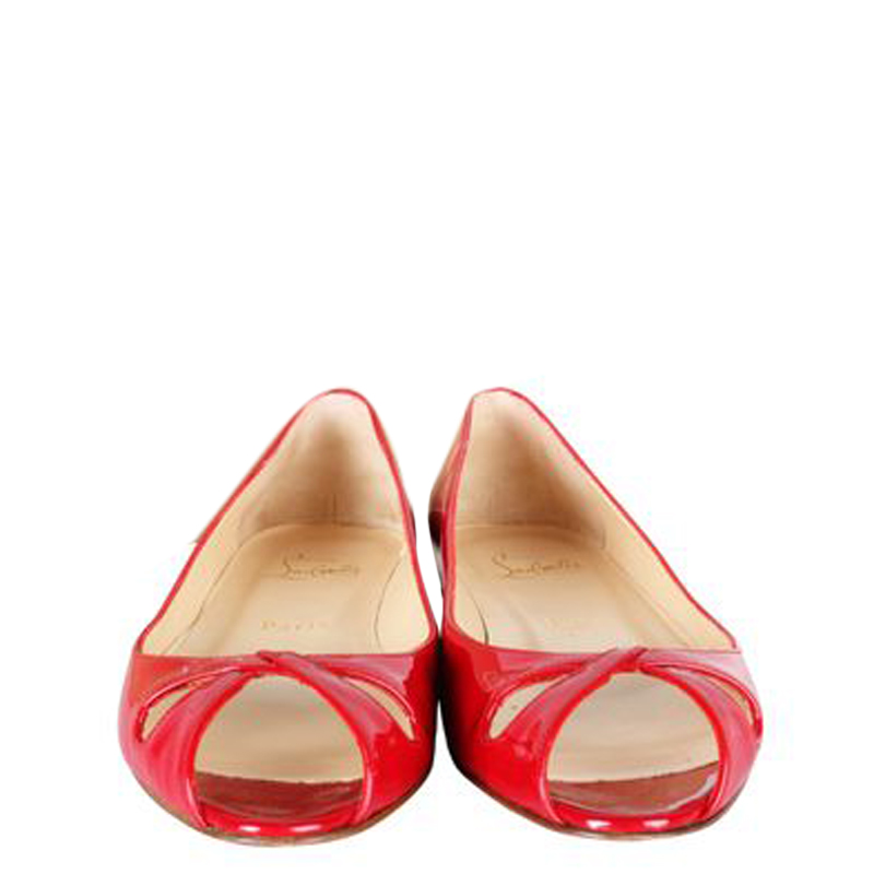 

Christian Louboutin Red Patent Leather Teresa Ballerinas Size