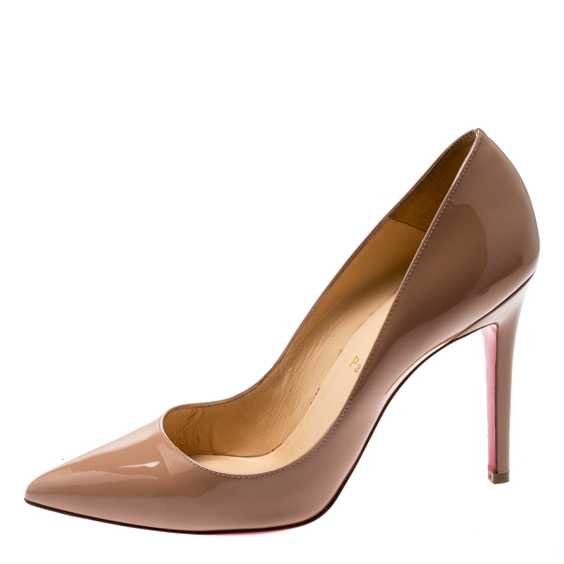 

Christian Louboutin Beige Patent Leather So Kate Pumps Size