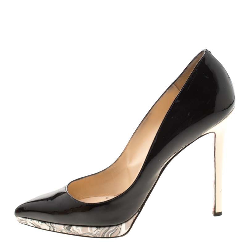 

Christian Louboutin Black Patent Leather Pigalle Plato Platform Pumps