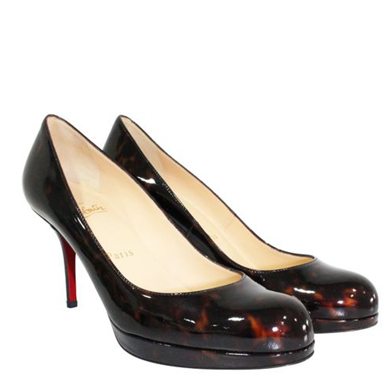 

Christian Louboutin Brown Patent Leather Pumps Size