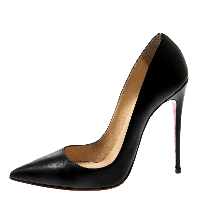 

Christian Louboutin Black Leather So Kate Pumps Size