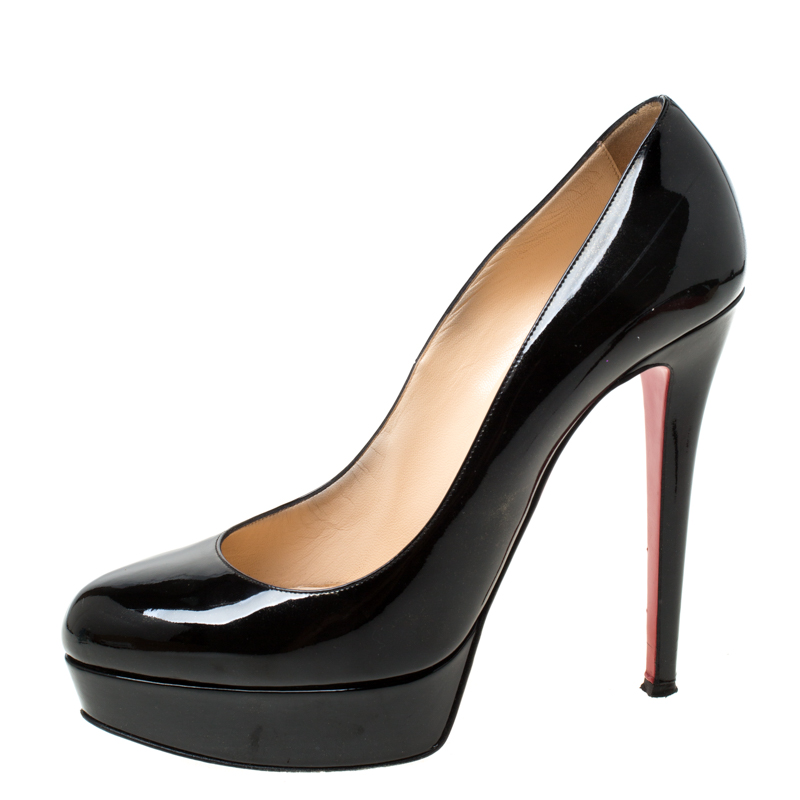 

Christian Louboutin Black Patent Leather Bianca Platform Pumps Size