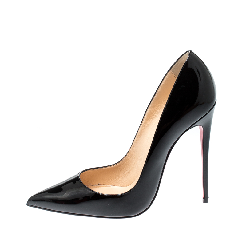 

Christian Louboutin Black Patent Leather So Kate Pointed Toe Pumps Size