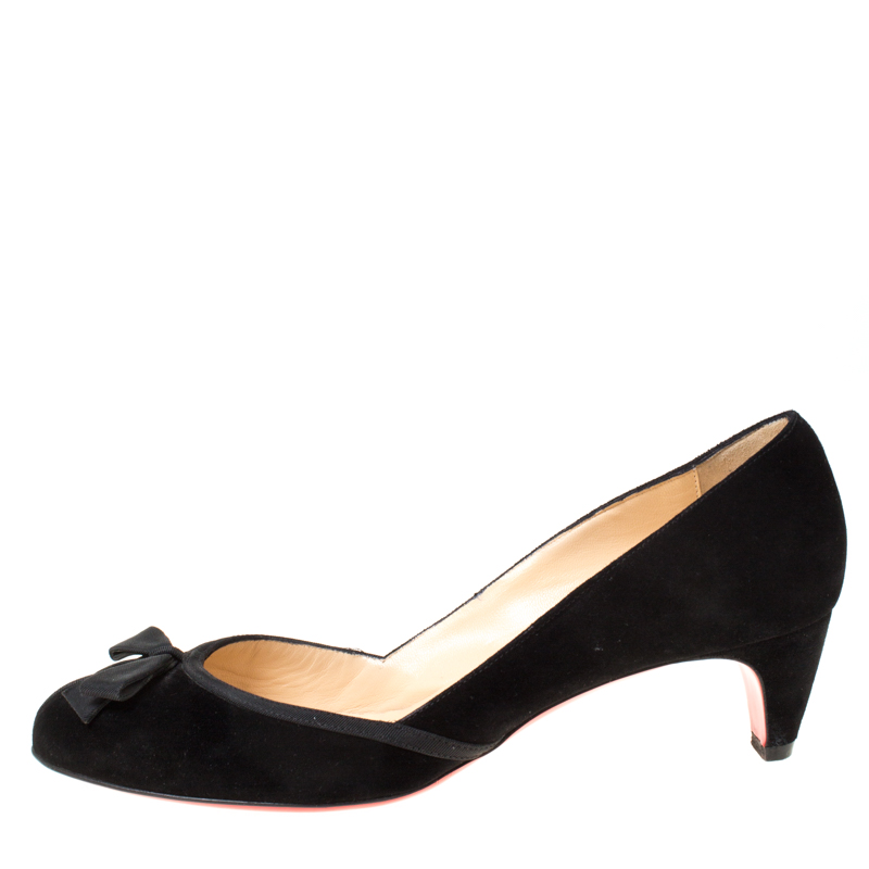

Christian Louboutin Black Suede Lavalliere 40 MM Pumps Size