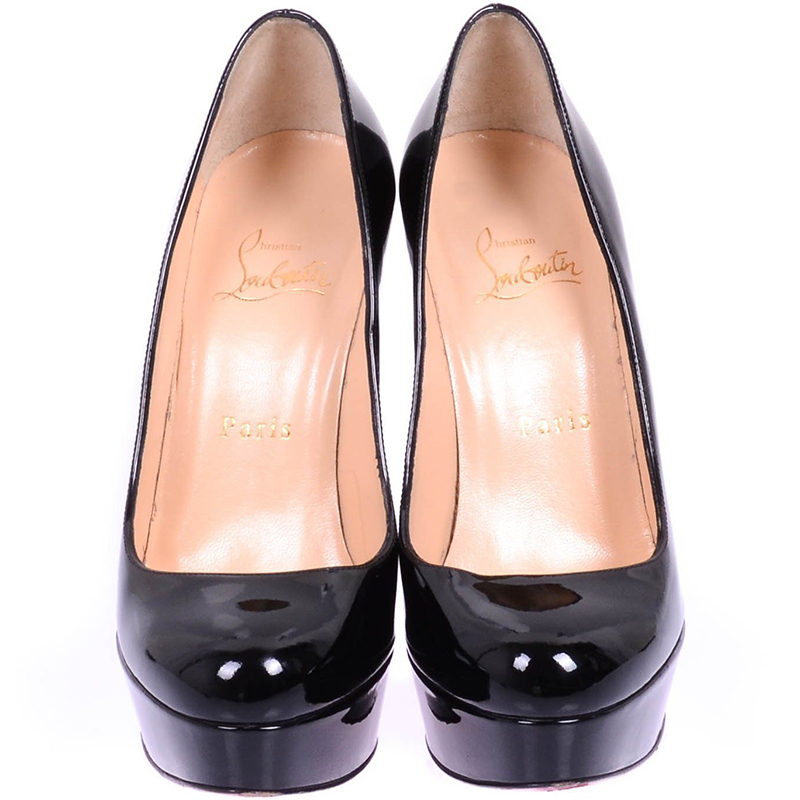 

Christian Louboutin Black Patent Leather Dirditta 120 Pumps Size