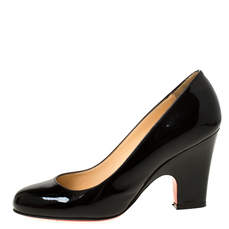 

Christian Louboutin Black Patent Leather Akdooch Pumps Size
