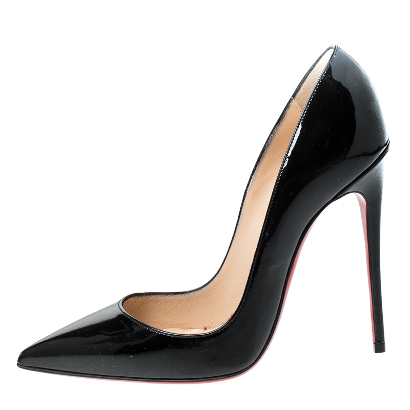 

Christian Louboutin Black Patent Leather So kate Pointed Toe Pumps Size