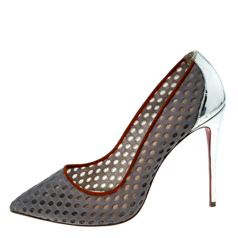 

Christian Louboutin Grey Mesh So Kate Pumps Size