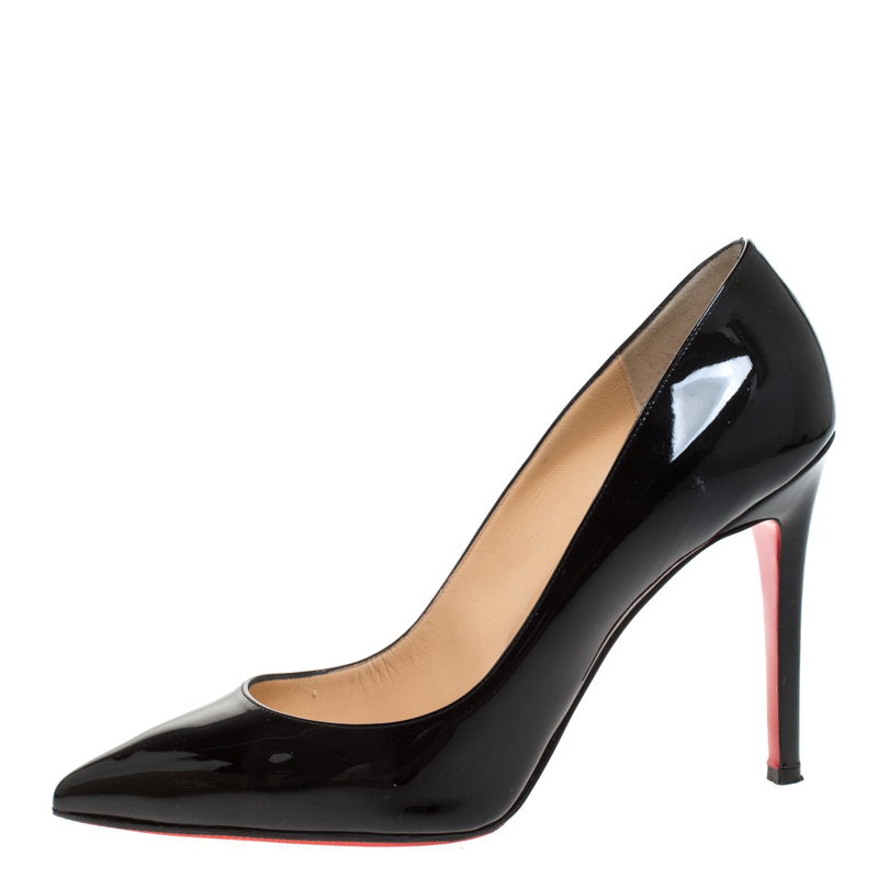 

Christian Louboutin Black Patent Leather Pigalle Follies Pumps Size