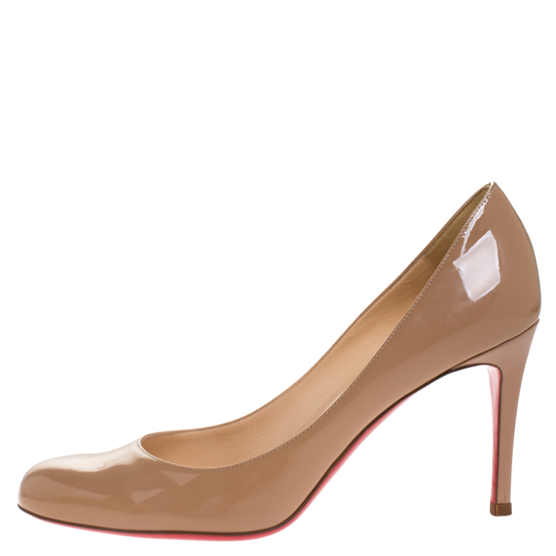 beige christian louboutin shoes