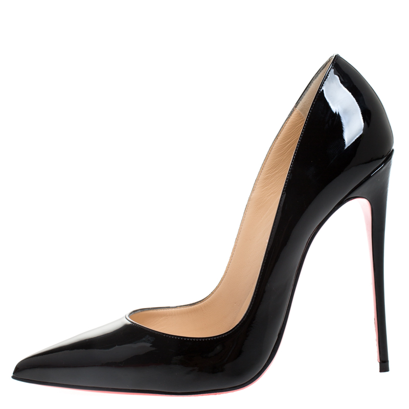 

Christian Louboutin Black Patent Leather Pigalle Follies Pointed Toe Pumps Size
