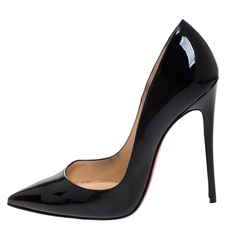 

Christian Louboutin Black Patent Leather So Kate Pointed Toe Pumps Size