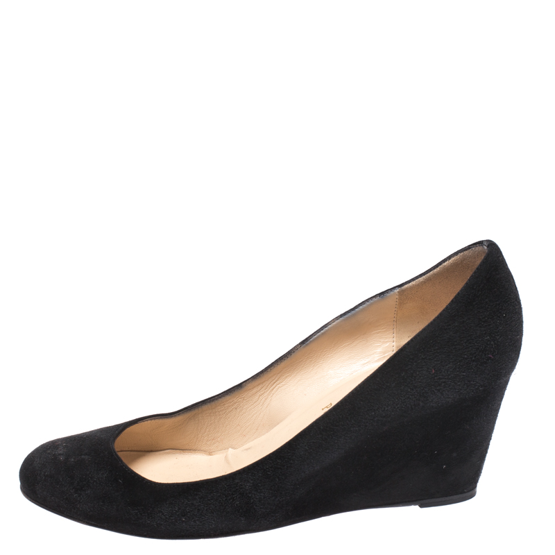 

Christian Louboutin Black Suede Melisa Wedge Pumps Size
