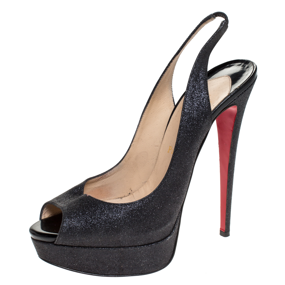 christian louboutin slingback platform